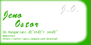 jeno ostor business card